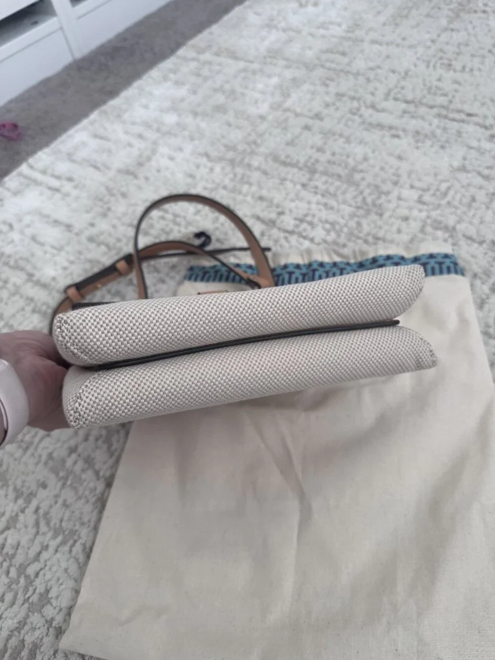 Tory Burch Miller Canvas & Leather crossbody bag